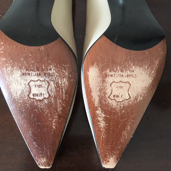 Stuart Weitzman Shimmery Gold Heels - Picture 5 of 7